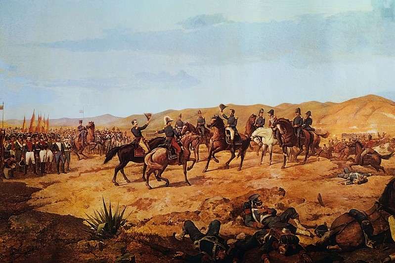 Óleo de la batalla de Ayacucho, una obra de Martín Tovar y Tovar